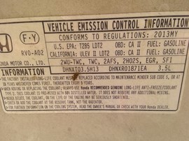 2013 HONDA ODYSSEY, WHITE, EX-L, 3.5L, AT, FWD,  A25154
